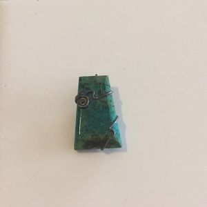 Green jade stone pendant